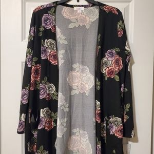 LulaRoe Caroline Black w/ flowers